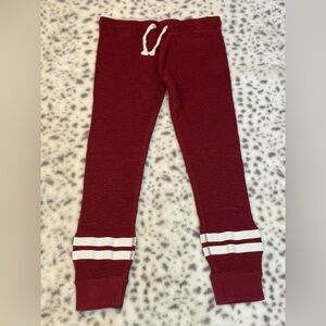 #60 GIRLS EUC BOXERCRAFT MAROON WHITE PJ PANTS JOGGERS YOUTH L *TWIN LISTING*